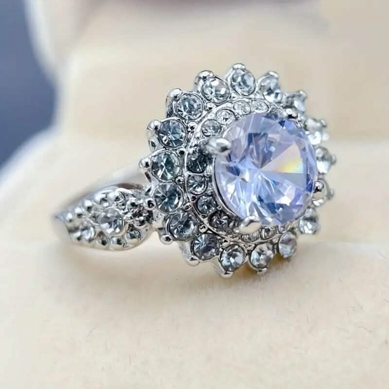 8mm Zirconia Zinc Alloy Ring DailySale