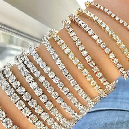 9 Ct Genuine Round-Cut Real Diamond Tennis Bracelet 7" 14K White Gold DailySale