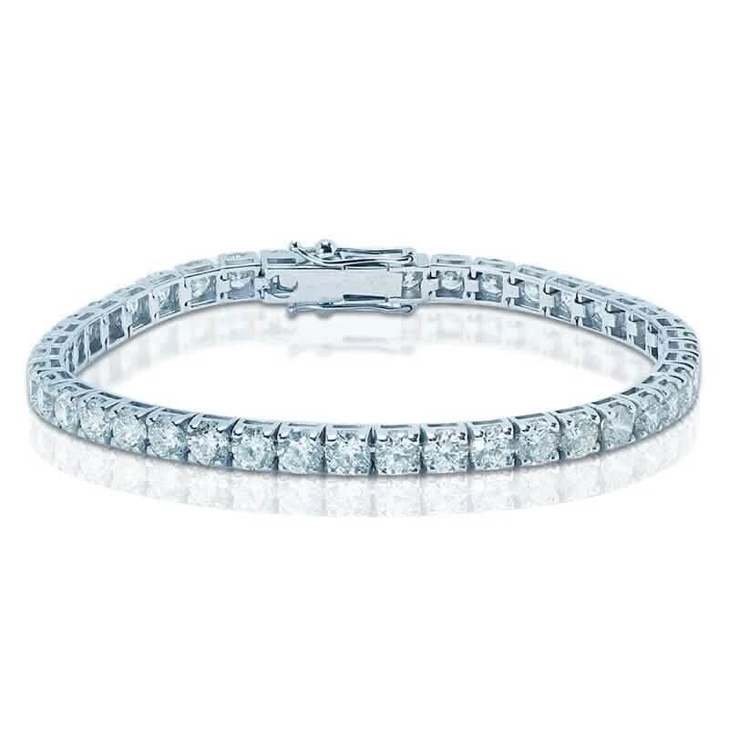 9 Ct Genuine Round-Cut Real Diamond Tennis Bracelet 7" 14K White Gold DailySale