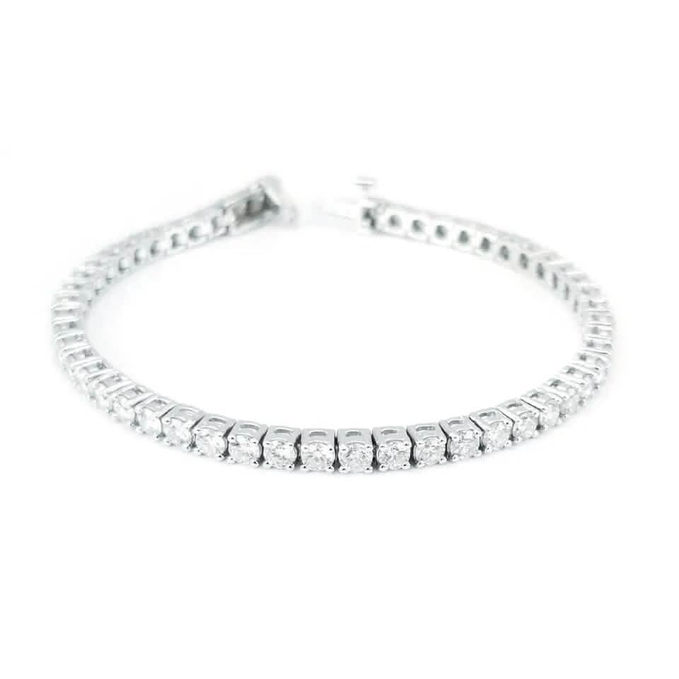 9 Ct Genuine Round-Cut Real Diamond Tennis Bracelet 7" 14K White Gold DailySale