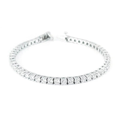 9 Ct Genuine Round-Cut Real Diamond Tennis Bracelet 7" 14K White Gold DailySale