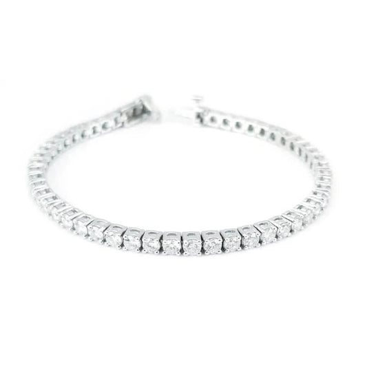 9 Ct Genuine Round-Cut Real Diamond Tennis Bracelet 7" 14K White Gold DailySale