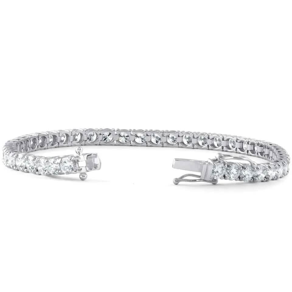 9 Ct Genuine Round-Cut Real Diamond Tennis Bracelet 7" 14K White Gold DailySale