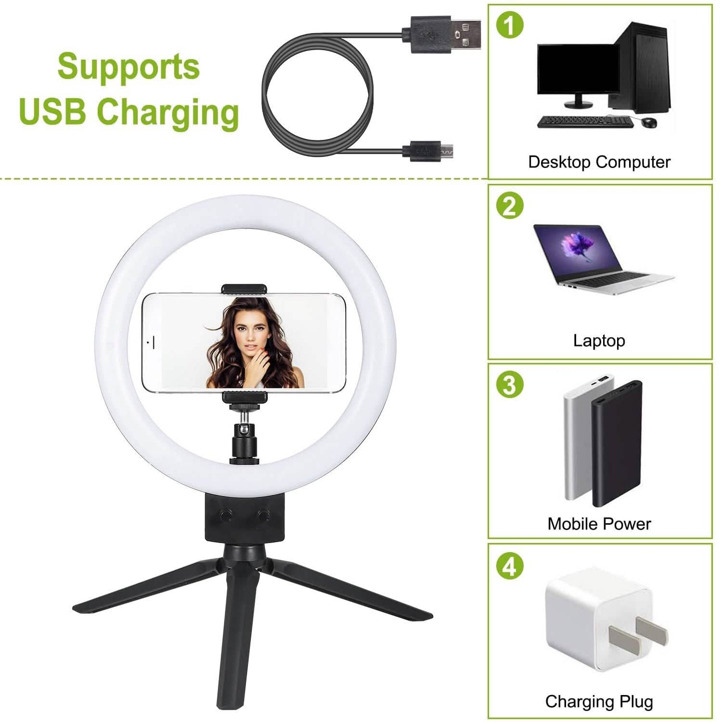 9" Dimmable LED Ring Light with Tripod DailySale