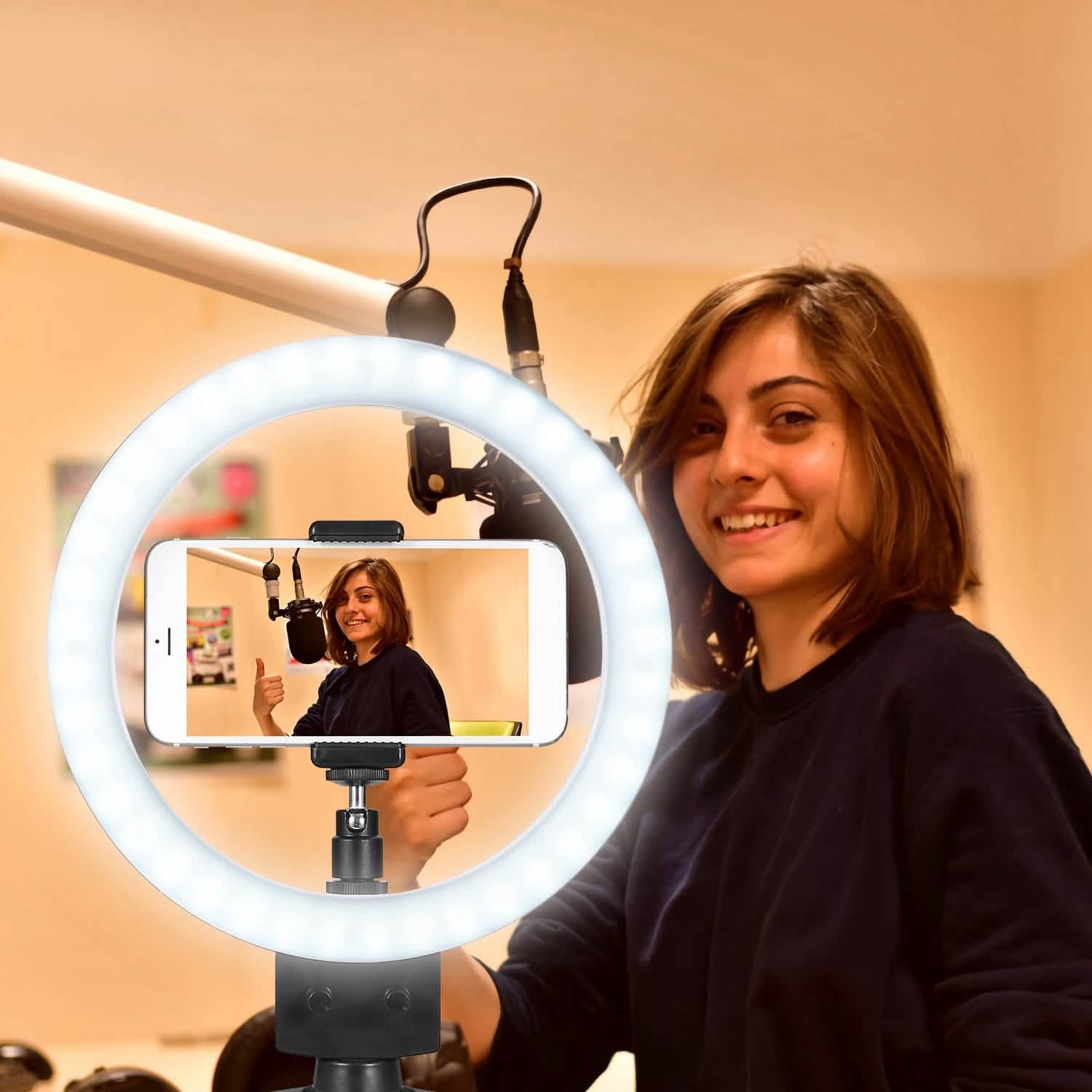 9" Dimmable LED Ring Light with Tripod DailySale