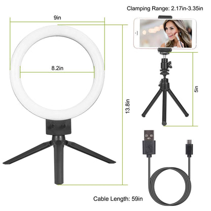 9" Dimmable LED Ring Light with Tripod DailySale