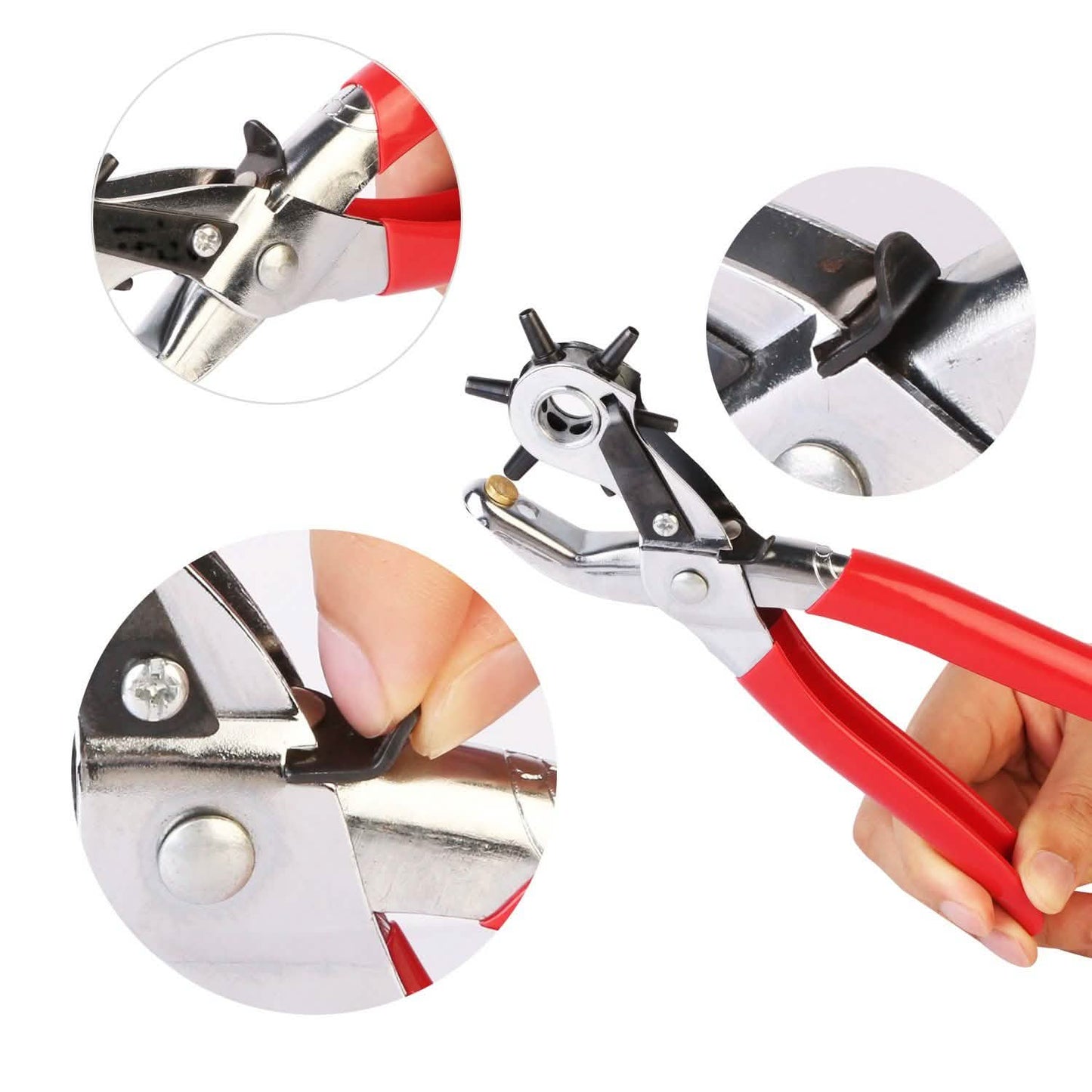 9" Heavy Duty Belt Hole Punch Hand Pliers DailySale