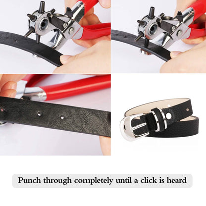 9" Heavy Duty Belt Hole Punch Hand Pliers DailySale