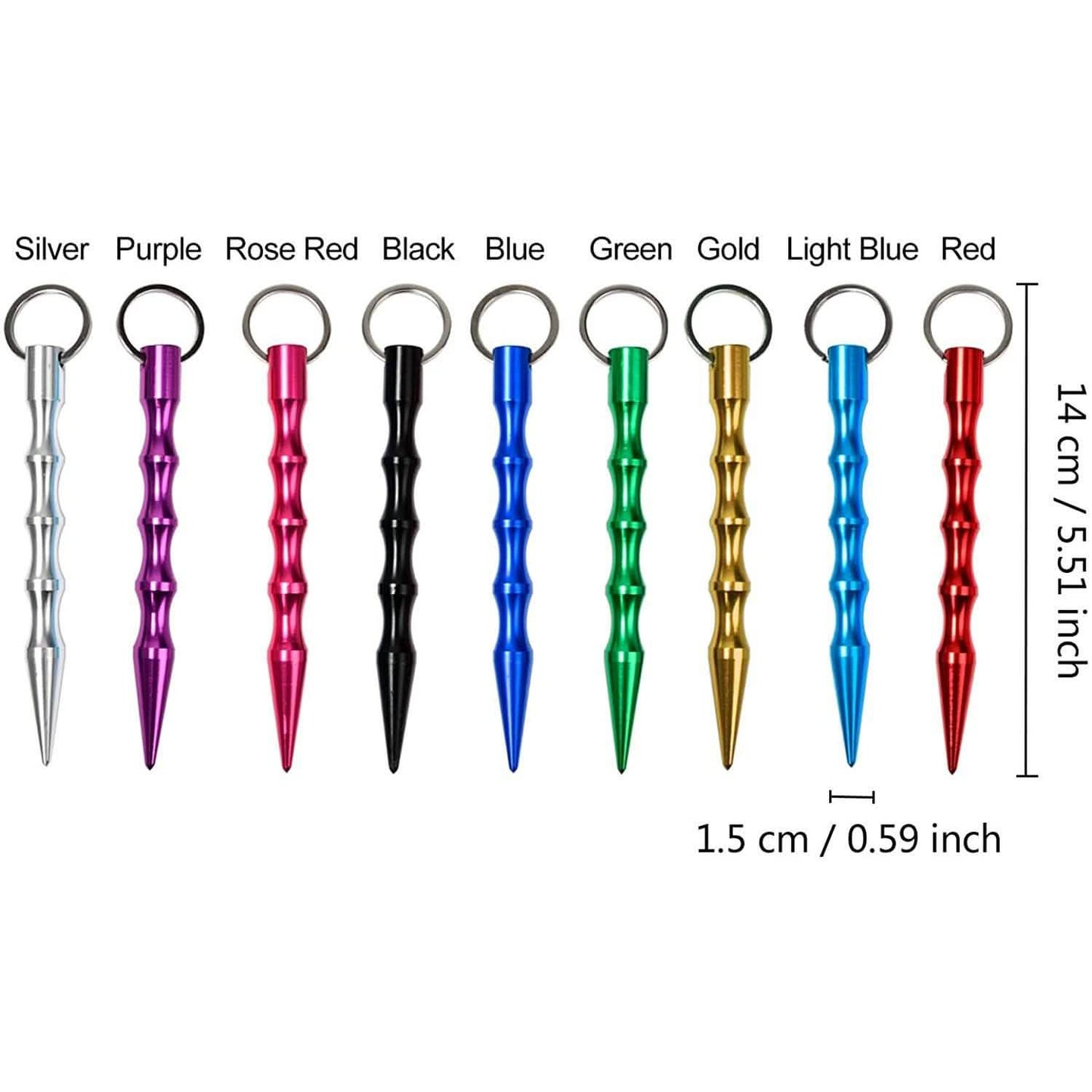 9-Pack: Aluminum Self-Defence Key Chain DailySale