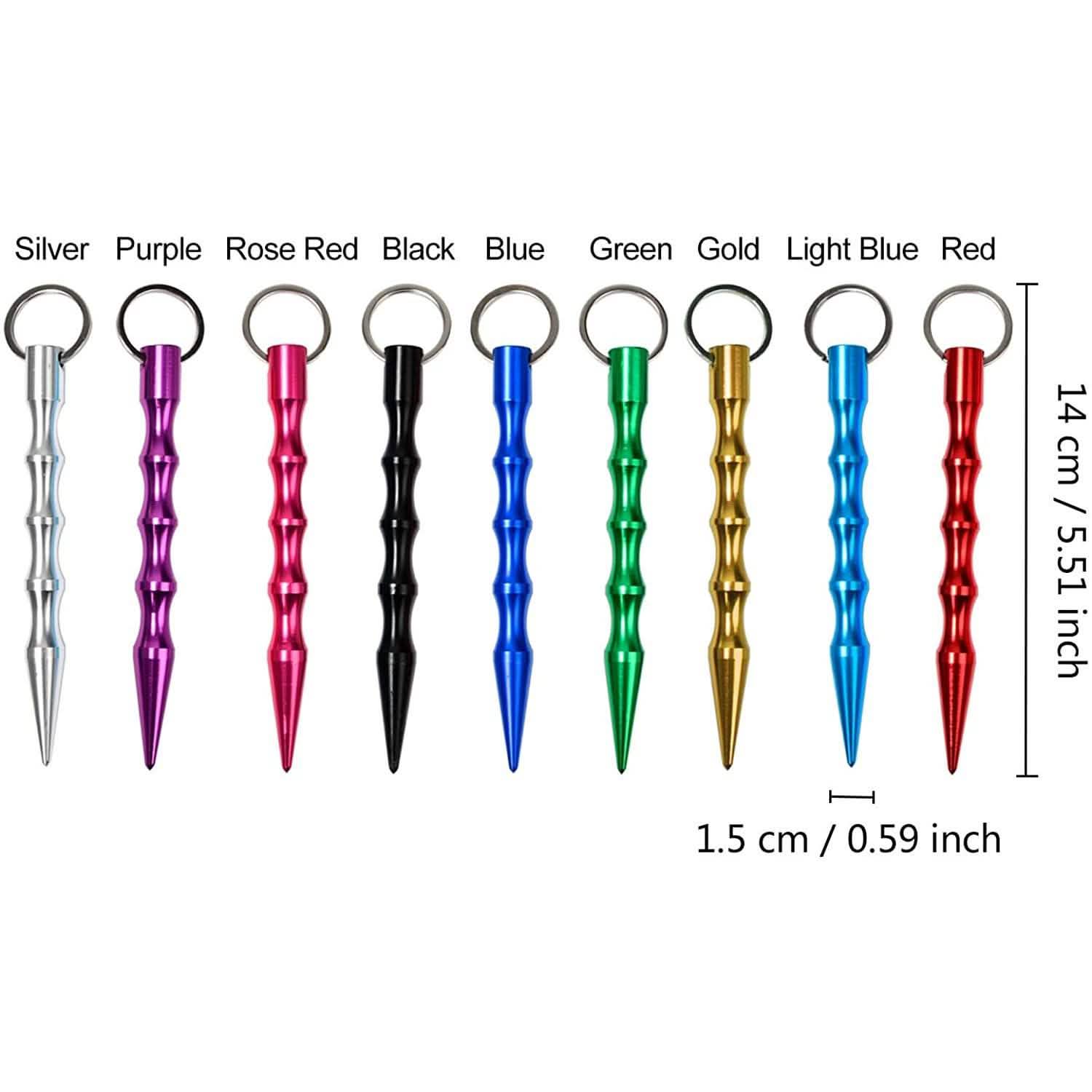 9-Pack: Aluminum Self-Defence Key Chain DailySale