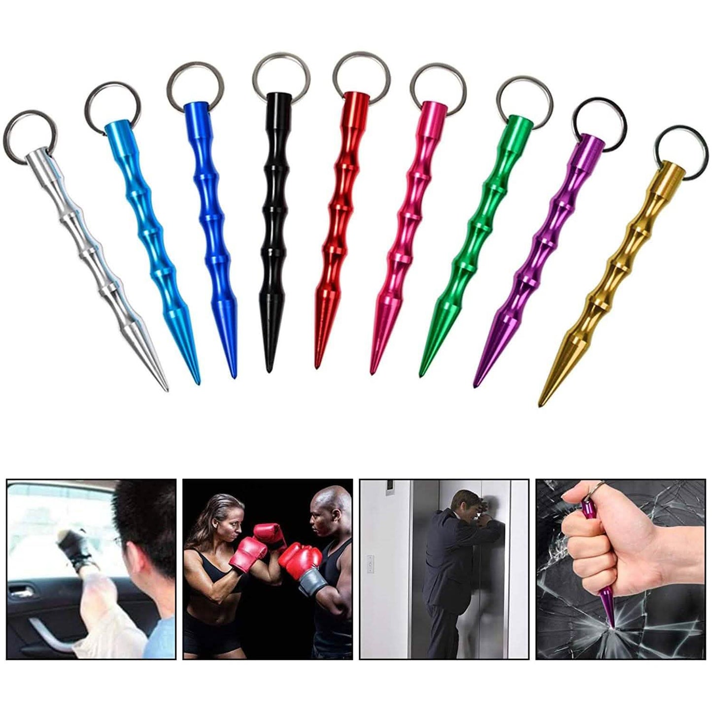 9-Pack: Aluminum Self-Defence Key Chain DailySale