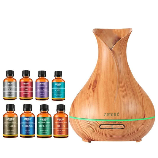 9-Pack: Ultrasonic Diffuser with Optional Essential Oil Gift Set DailySale