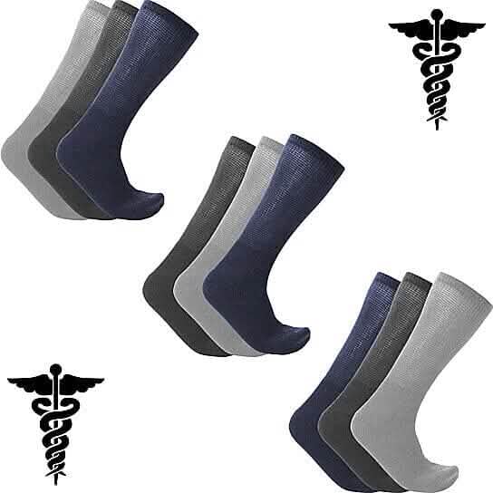9-Pairs: Physician Approved Health Diabetic Crew Circulatory Socks DailySale