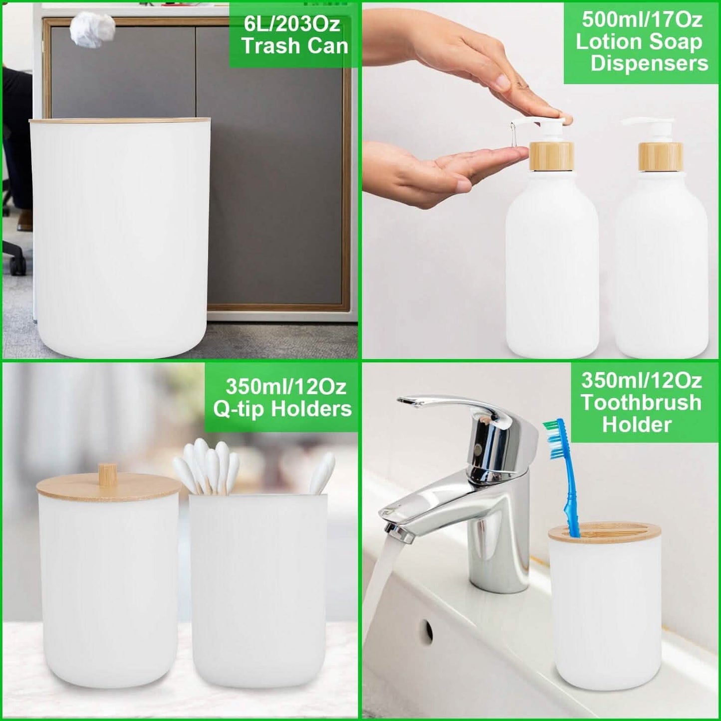 9-Piece: Bathroom Accessories Set DailySale