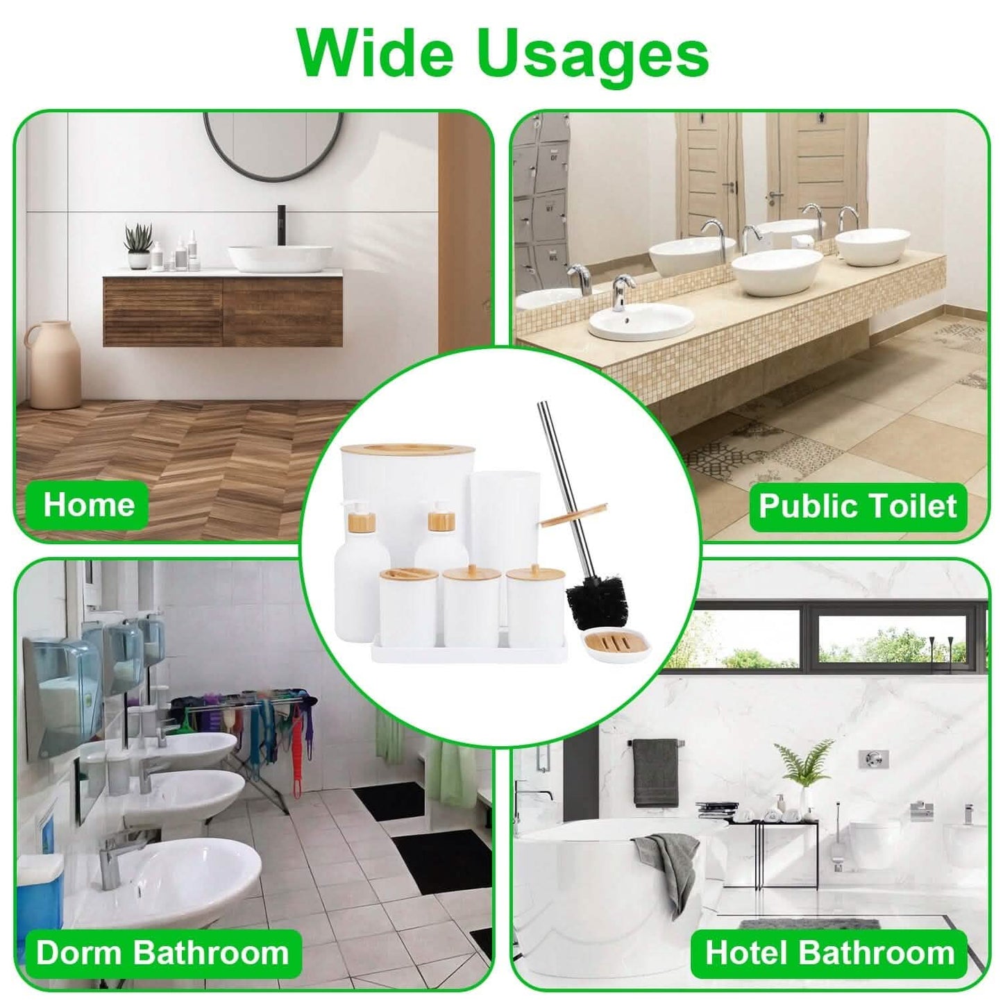 9-Piece: Bathroom Accessories Set DailySale