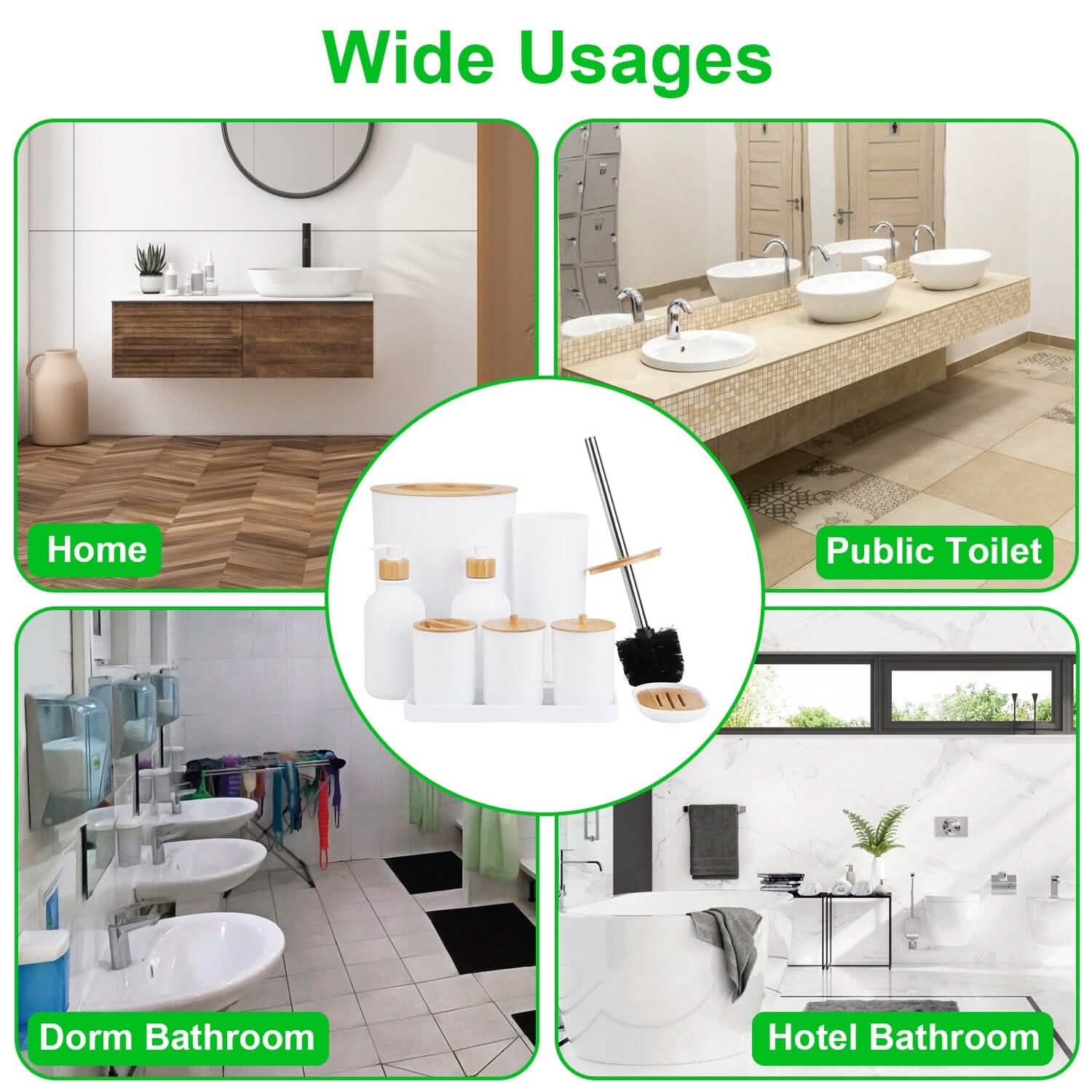 9-Piece: Bathroom Accessories Set DailySale