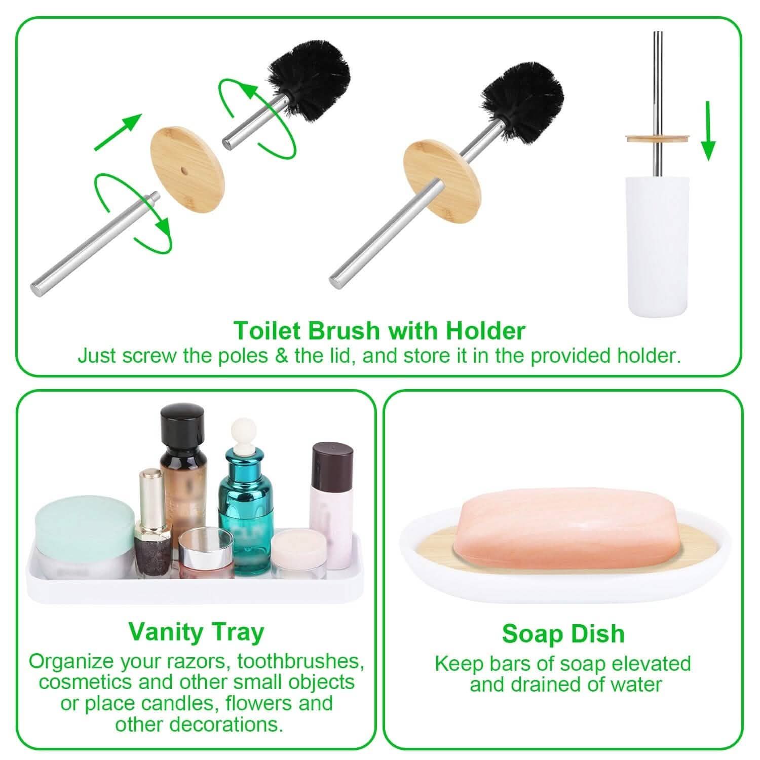 9-Piece: Bathroom Accessories Set DailySale