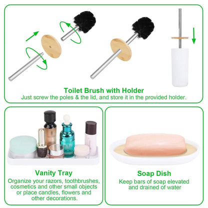 9-Piece: Bathroom Accessories Set DailySale
