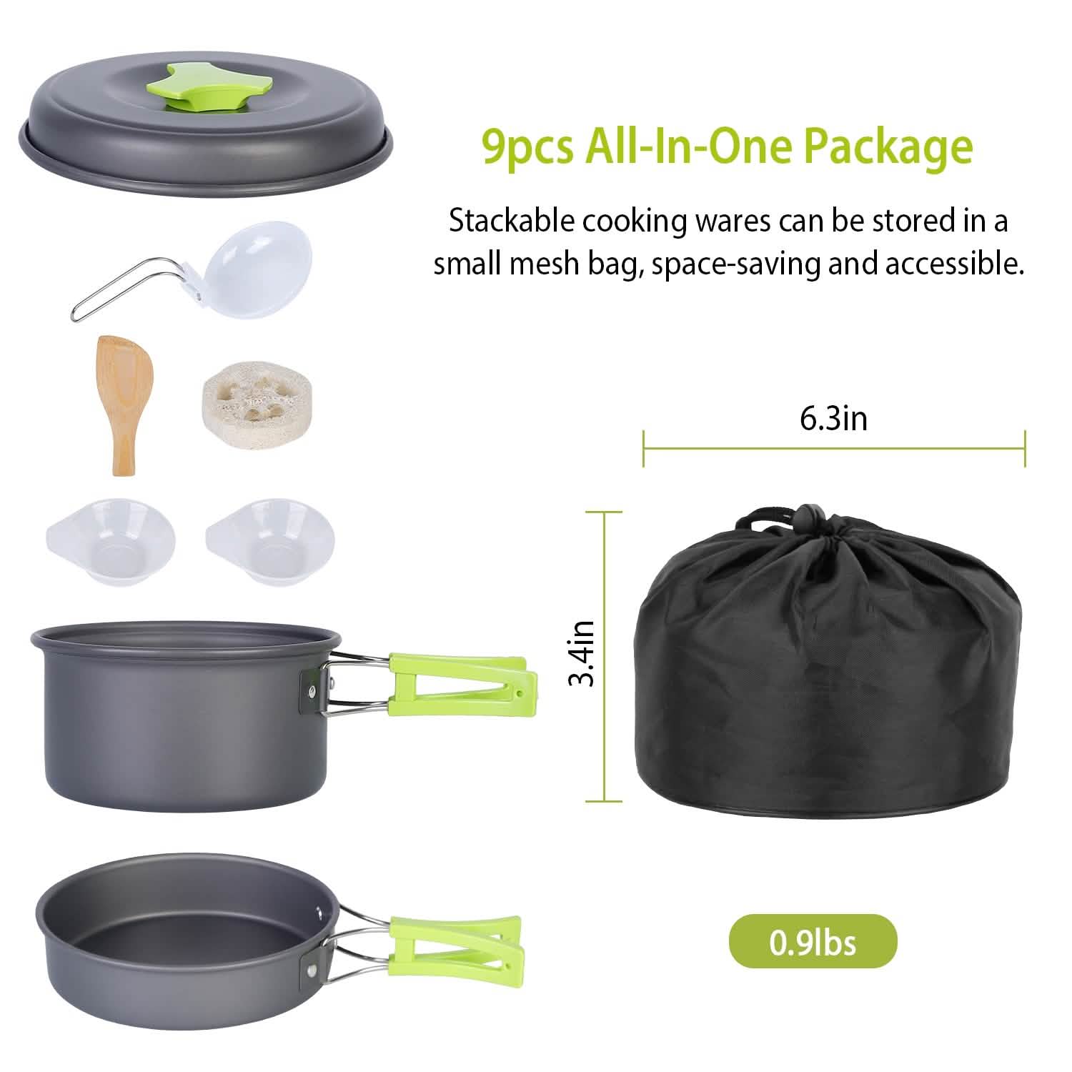 9-Piece: Camping Cookware Set DailySale
