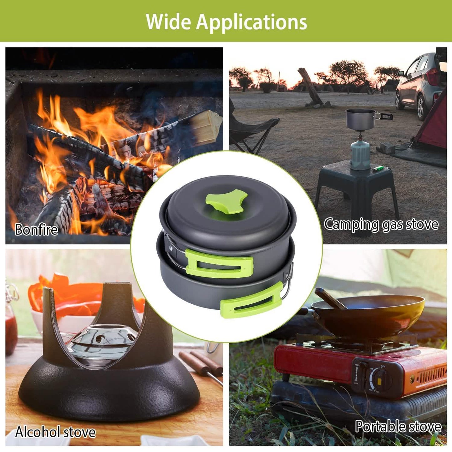 9-Piece: Camping Cookware Set DailySale