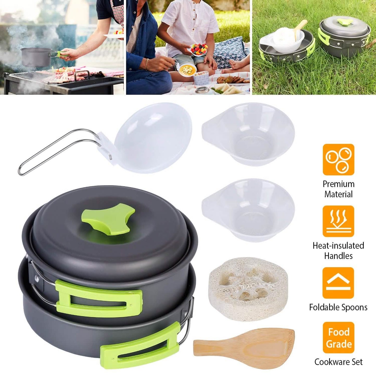 9-Piece: Camping Cookware Set DailySale