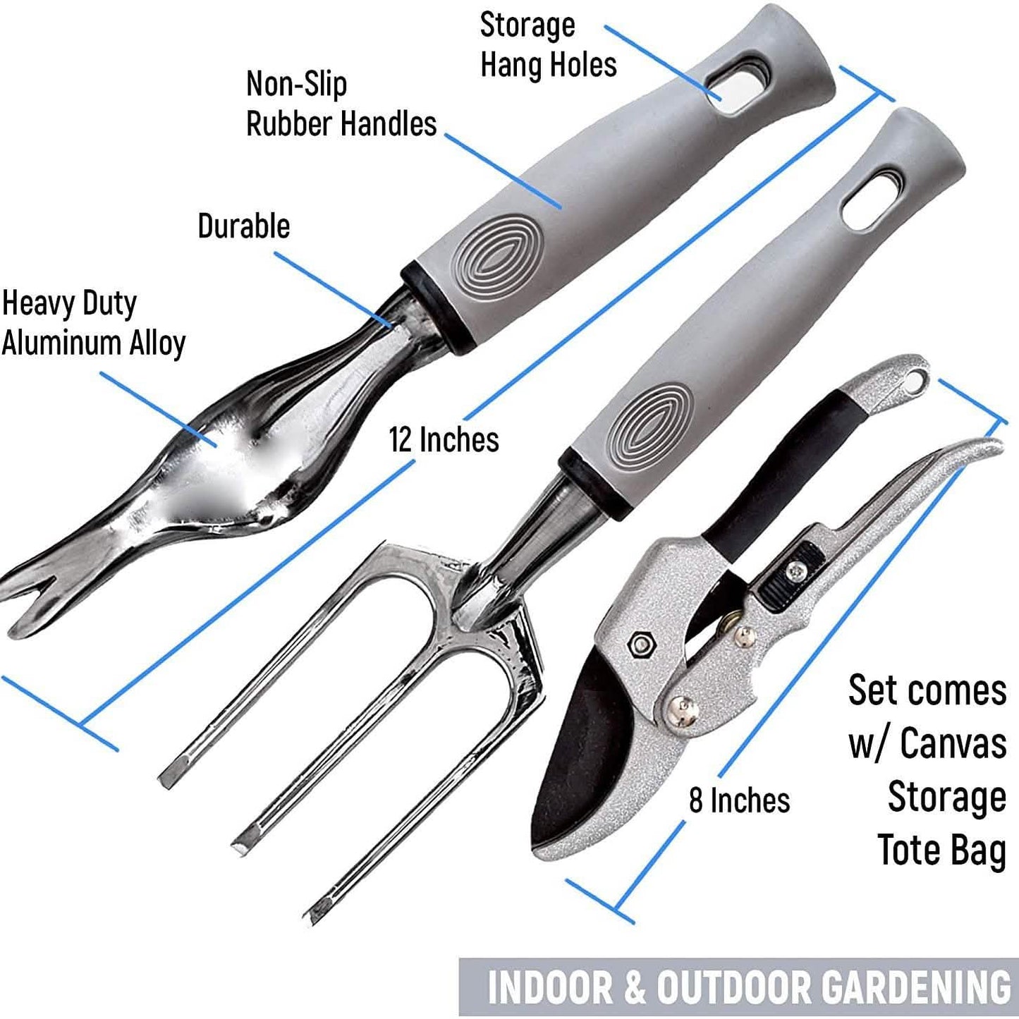 9-Piece: Heavy Duty Aluminum Alloy Gardening Tools Set DailySale