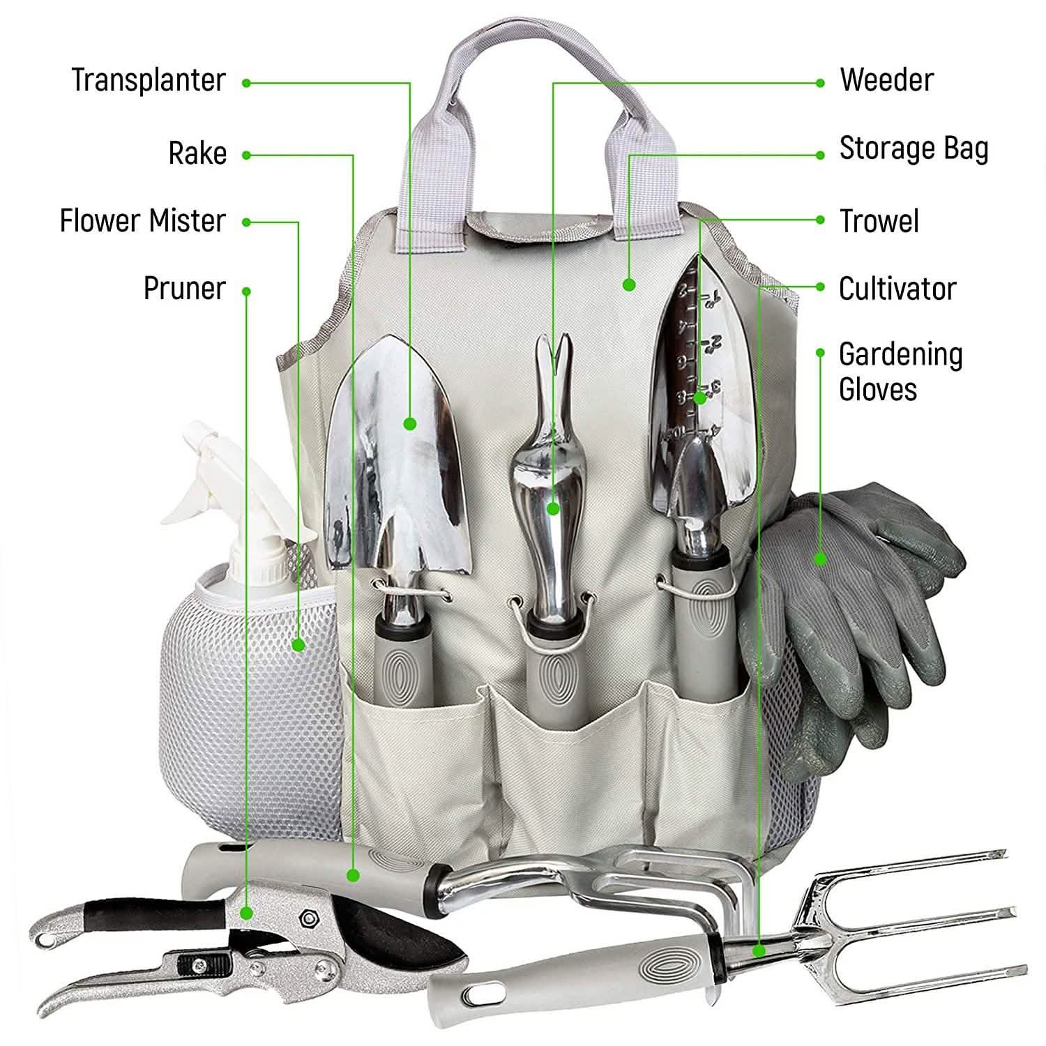 9-Piece: Heavy Duty Aluminum Alloy Gardening Tools Set DailySale