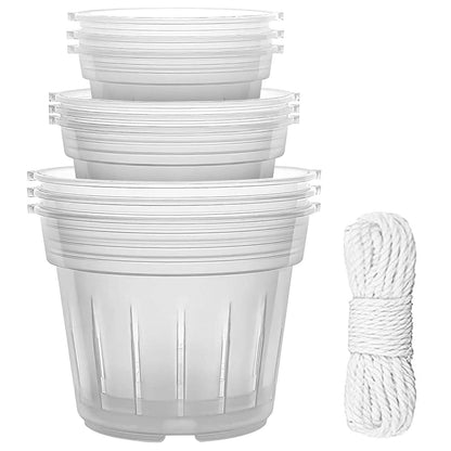 9-Piece: Orchid Pots Clear Reusable Plastic Flower Plant Nursery Planter DailySale