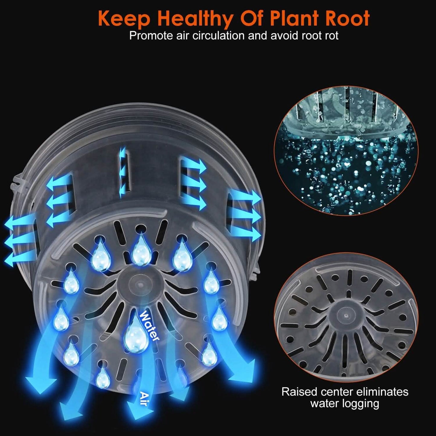 9-Piece: Orchid Pots Clear Reusable Plastic Flower Plant Nursery Planter DailySale