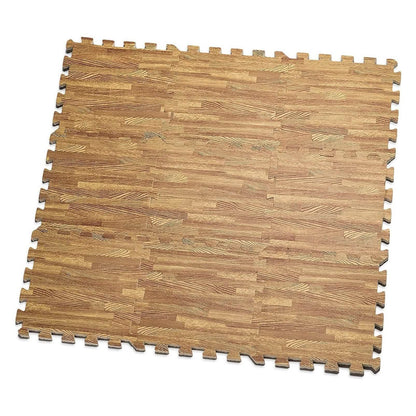 9-Piece Set: HemingWeigh Printed Wood Grain Interlocking Foam Floor Puzzle Mats DailySale