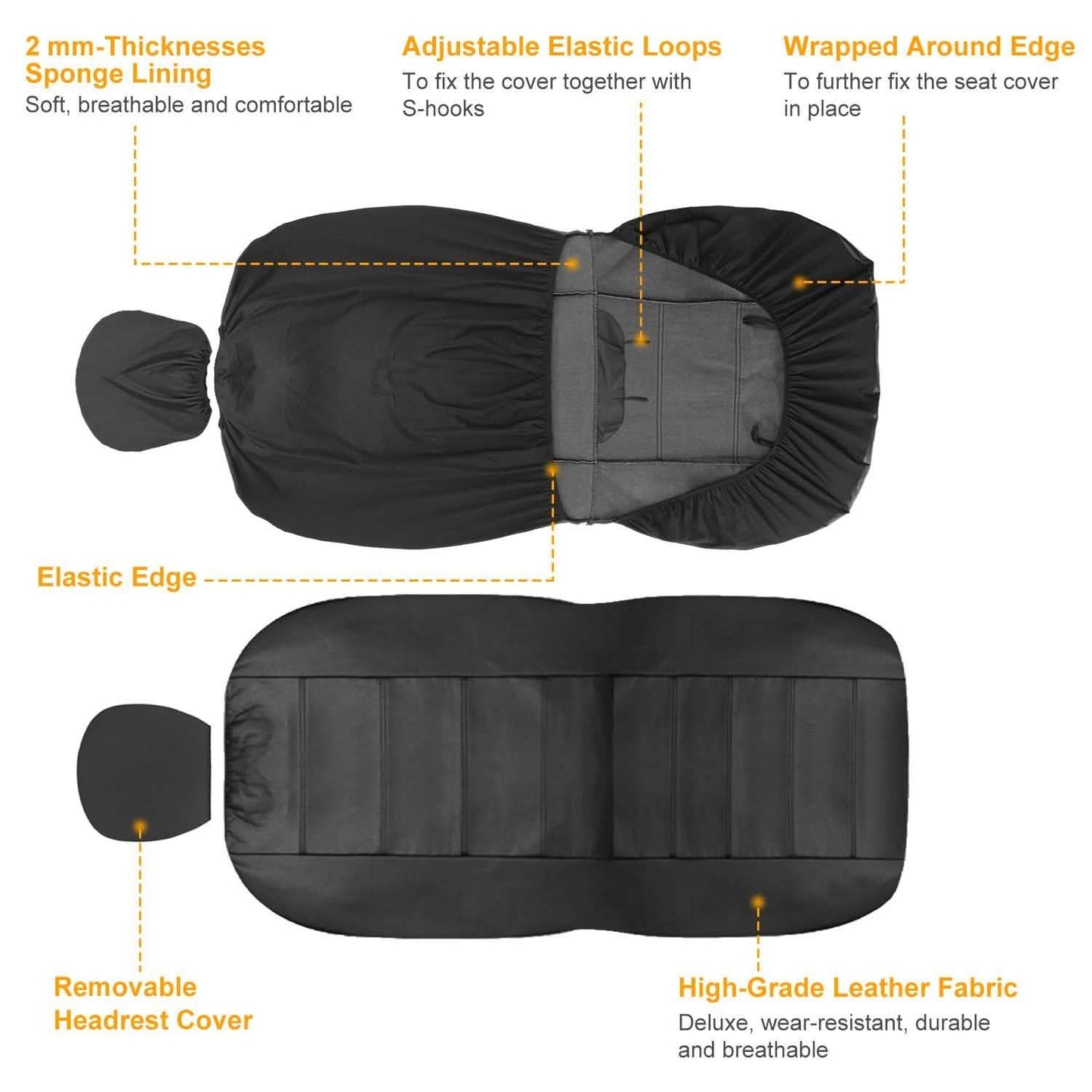 9-Piece Set: PU Leather Car Seat Cover DailySale