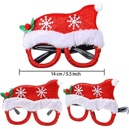 9-Pieces: Christmas Glitter Party Glasses Frame DailySale