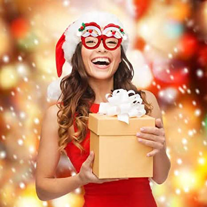 9-Pieces: Christmas Glitter Party Glasses Frame DailySale