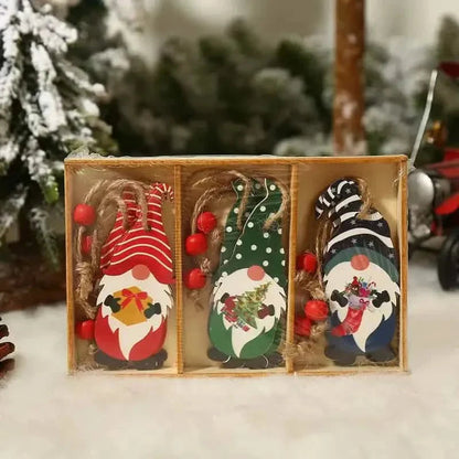 9-Pieces: Festive Christmas Wooden Hanging Box DailySale
