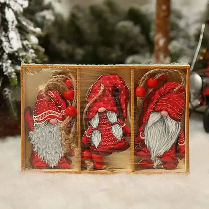 9-Pieces: Festive Christmas Wooden Hanging Box DailySale