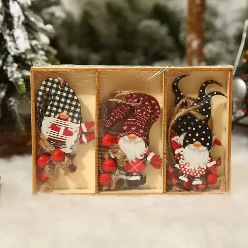 9-Pieces: Festive Christmas Wooden Hanging Box DailySale