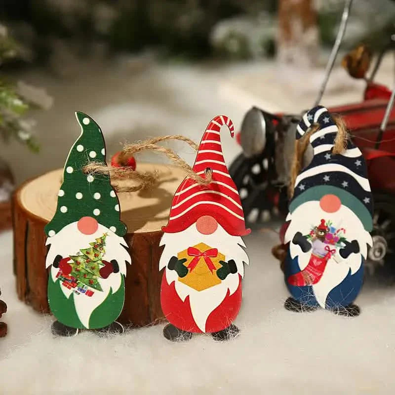 9-Pieces: Festive Christmas Wooden Hanging Box DailySale