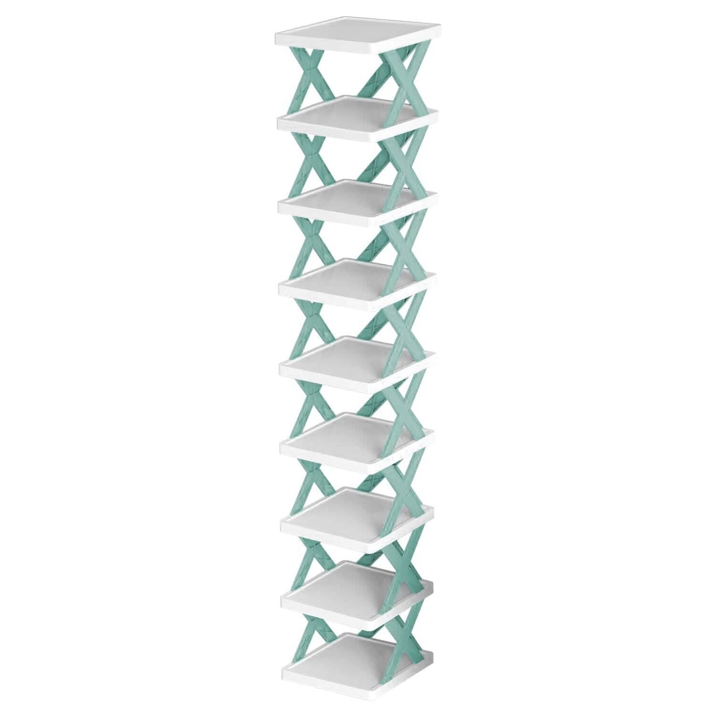 9-Tier Narrow Entryway Shoe Rack Plastic Vertical Shoe Organizer DailySale