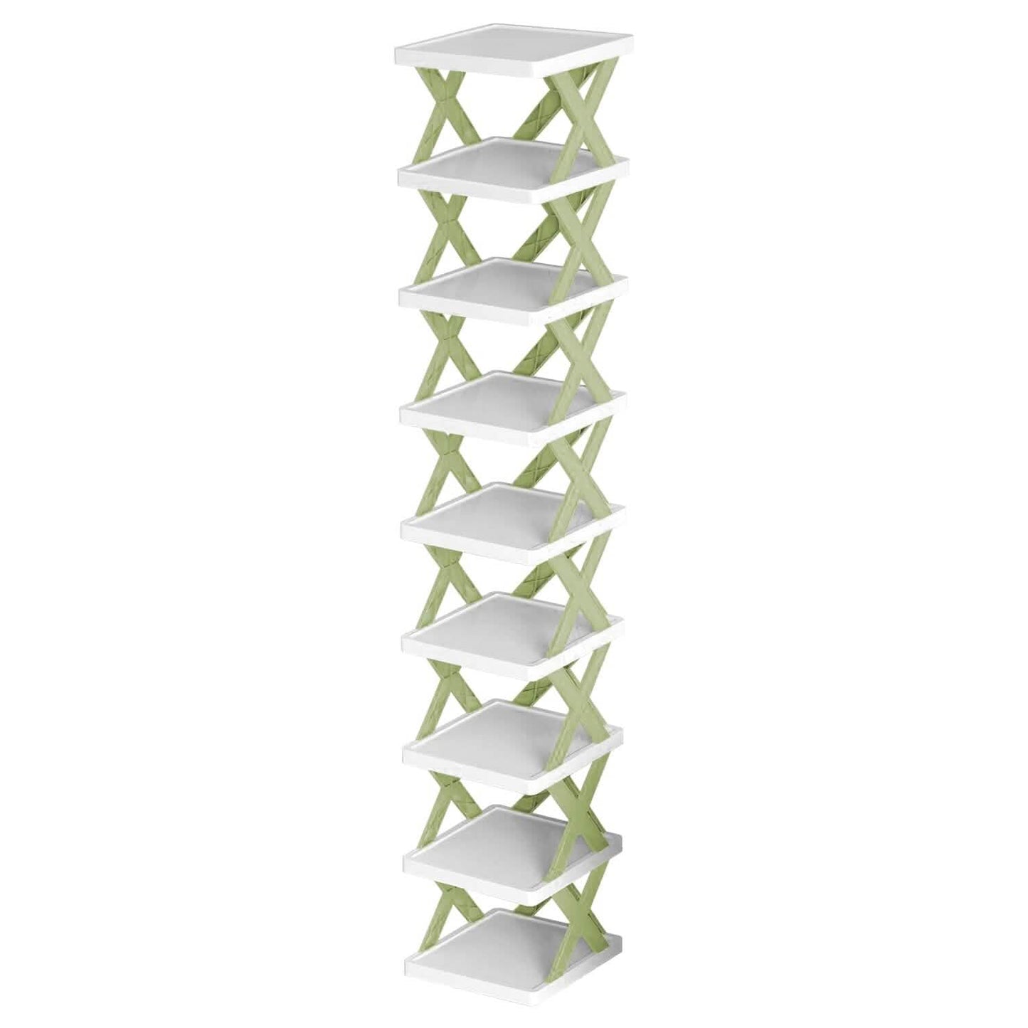 9-Tier Narrow Entryway Shoe Rack Plastic Vertical Shoe Organizer DailySale