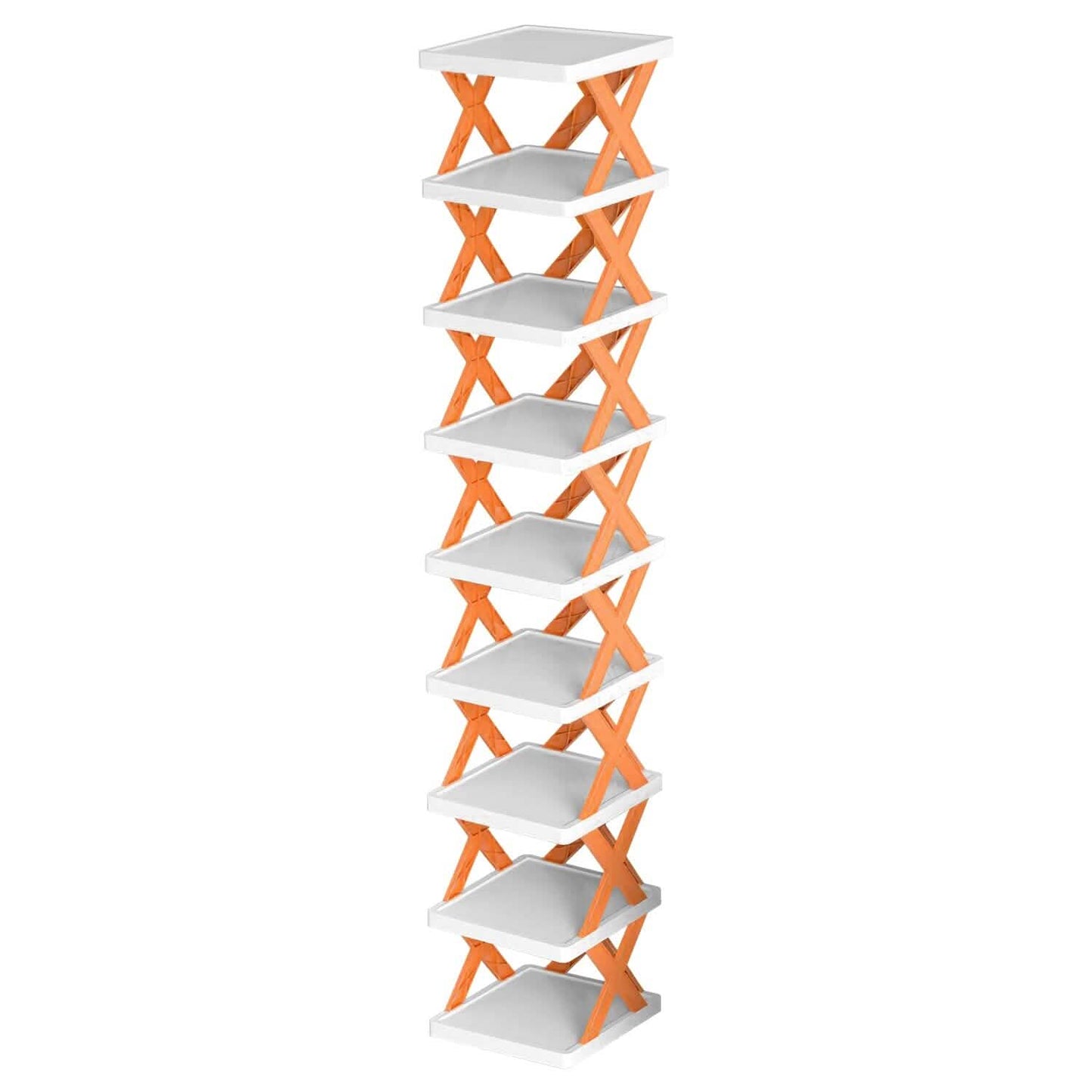 9-Tier Narrow Entryway Shoe Rack Plastic Vertical Shoe Organizer DailySale
