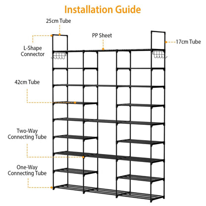 9-Tier: Shoe Rack Metal Storage DailySale