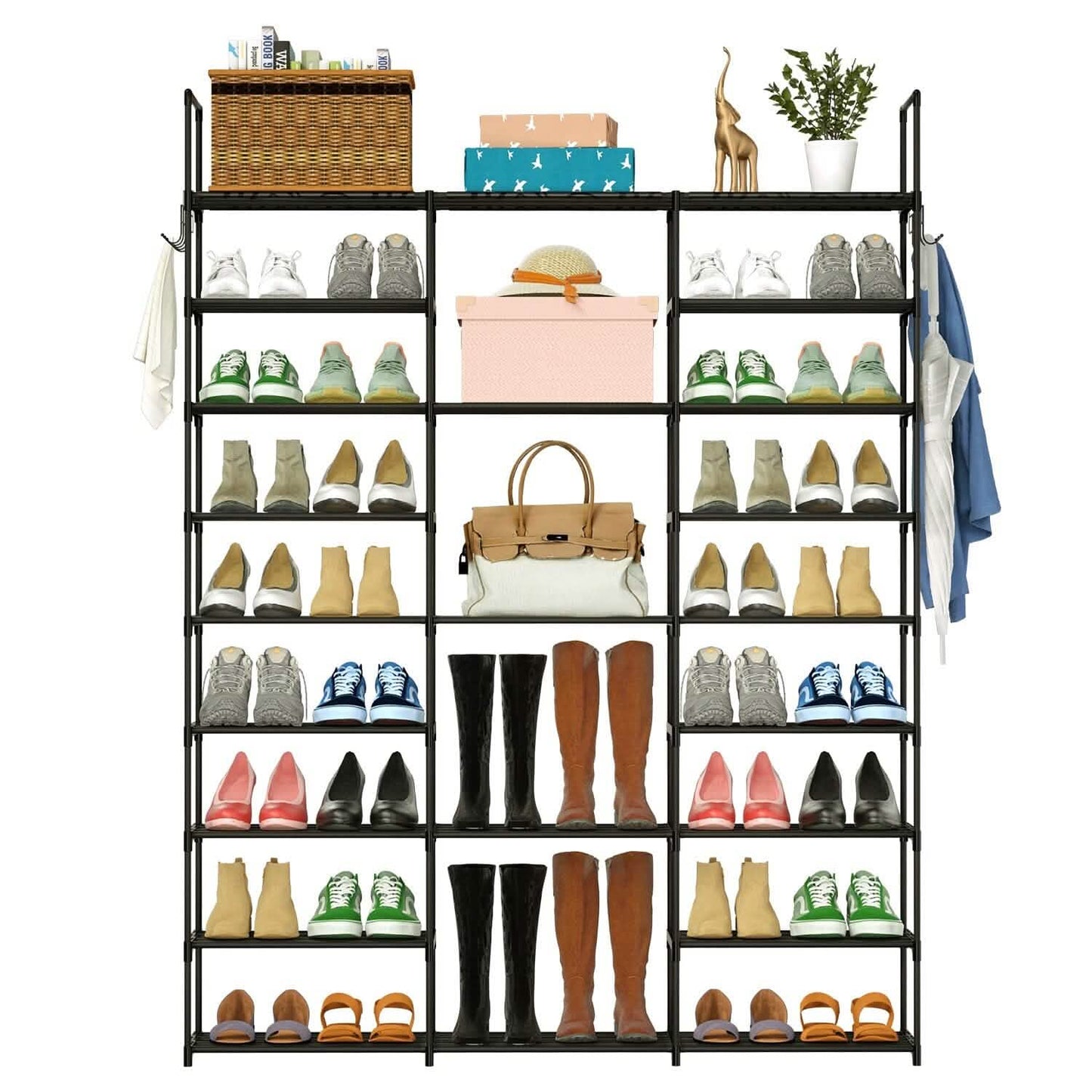 9-Tier: Shoe Rack Metal Storage DailySale