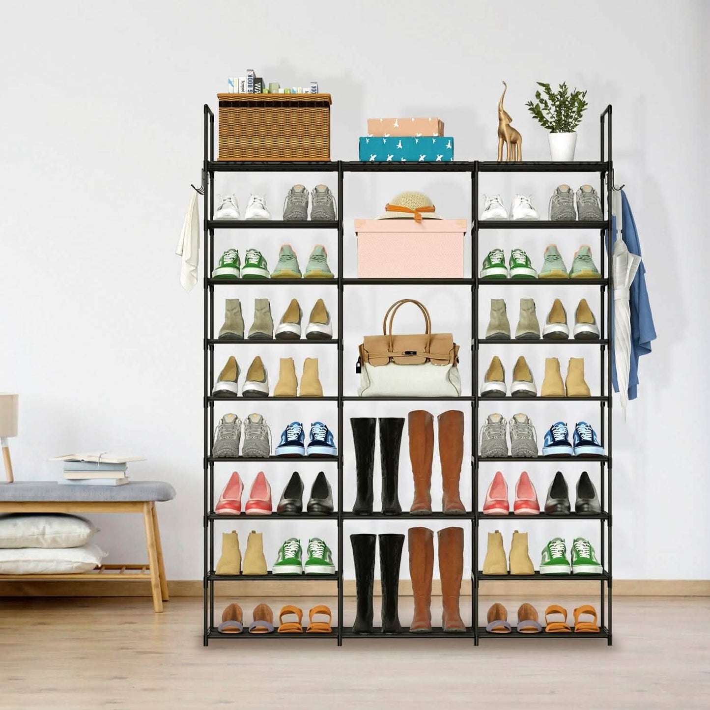 9-Tier: Shoe Rack Metal Storage DailySale