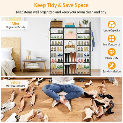 9-Tier: Shoe Rack Metal Storage DailySale