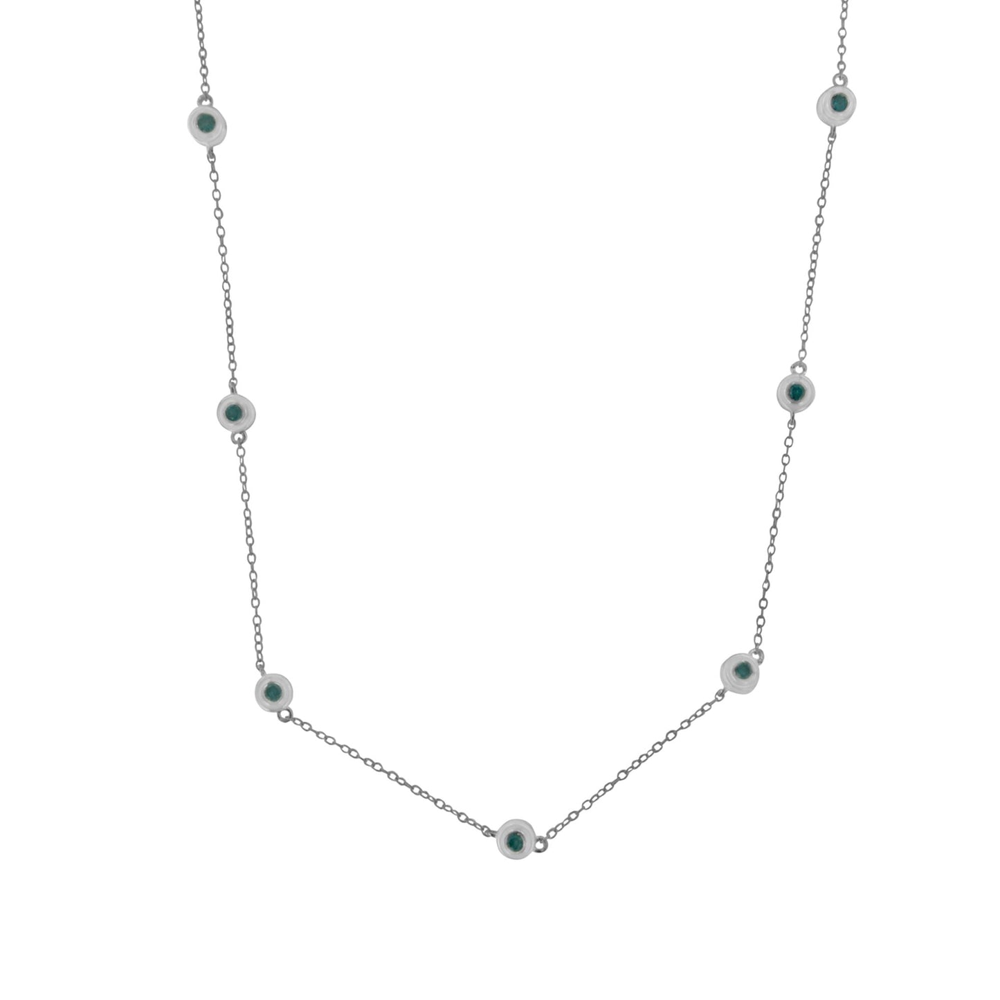 Sterling Silver Treated Diamond By Yard Necklace (3/4 cttw, Blue Color, I2-I3 Clarity) Bids.com