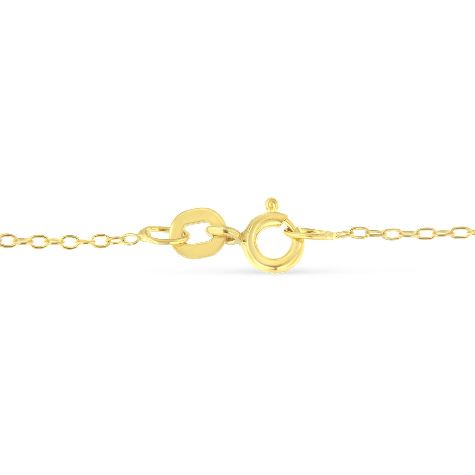Yellow Color Plated Sterling Silver Diamond Station Necklace (1/2 cttw, K-L Color, I2-I3 Clarity) Bids.com