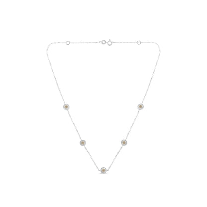 Sterling Silver Diamond Station Necklace (1/2 cttw, I-J Color, I1-I2 Clarity) Bids.com