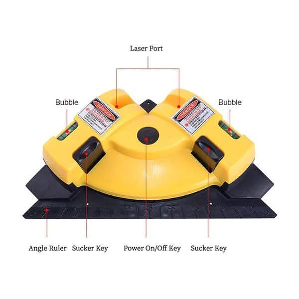 90 Degree Vertical Horizontal Laser Line Angle Measurement Tools DailySale