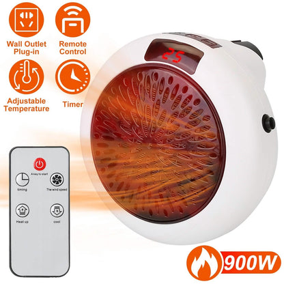 900W Portable Heater Fan with Remote Control DailySale