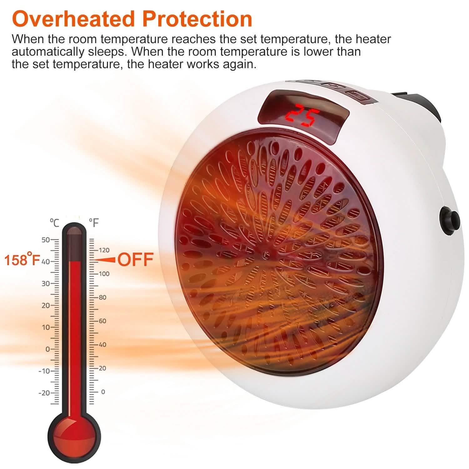 900W Portable Heater Fan with Remote Control DailySale